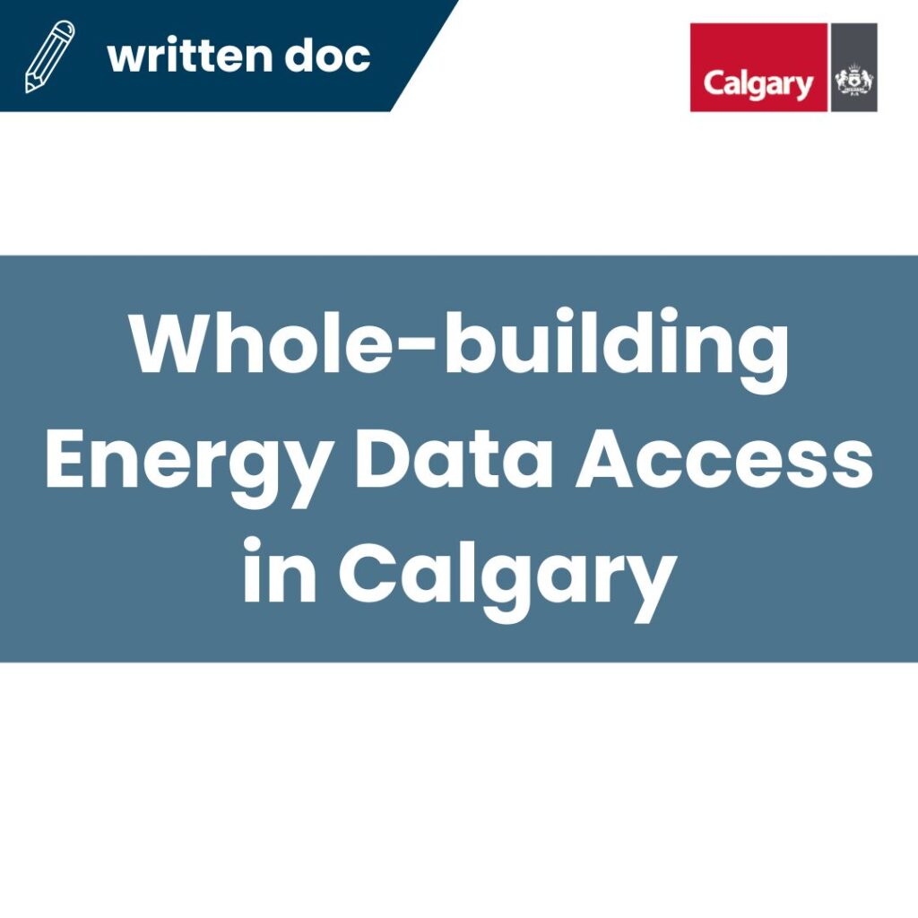 Whole-building Energy Data Access in Calgary